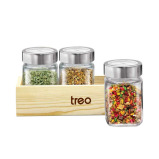Treo Cuwood Jar 310 ml with Wooden Tray Set of 3 - 2 miniature