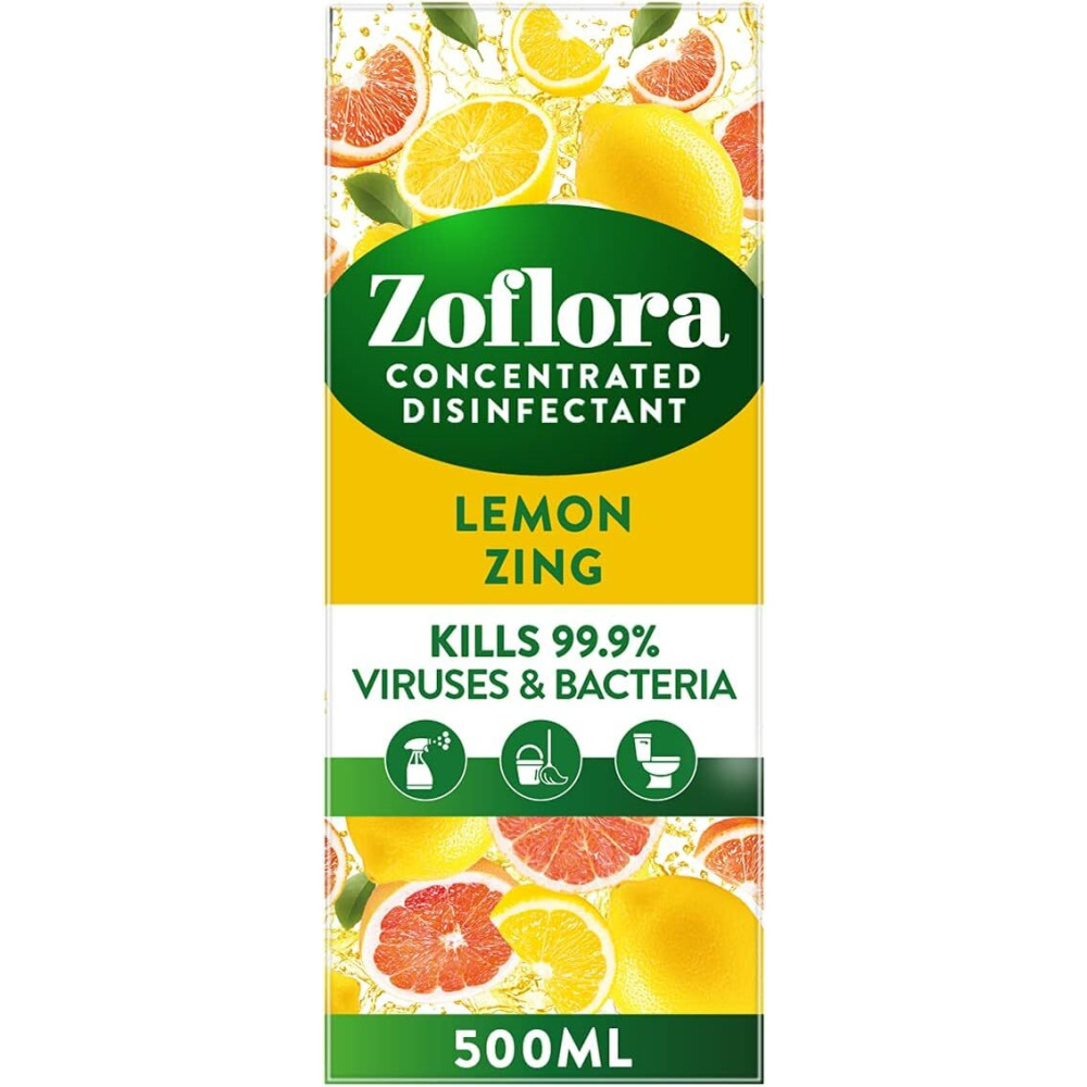 Zoflora-Multi-purpose Concentrated Disinfectant All Surface Cleaner Lemon Zing Fragrance 500 ml - 1