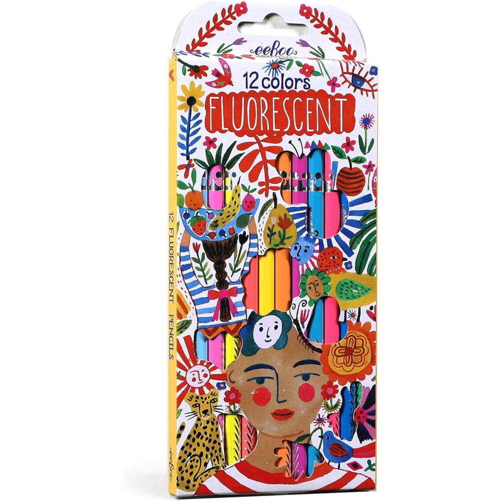 eeBoo's Positivity Fluorescent Colored Pencils\/Set of 12 - 1