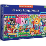 eeBoo: Alphabet Train 36 Piece Long Puzzle with Poster for Kids, Encourages Hand-Eye Coordination, Fine Motor Skills, and Problem Sloving, 35" x 10" O - 1 miniature