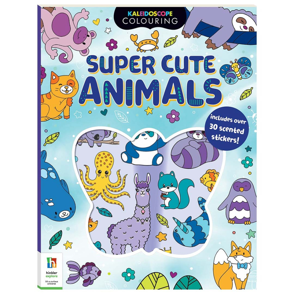 Hinkler Kaleidoscope Coloring Scented Stickers Super Cute Animals - 1