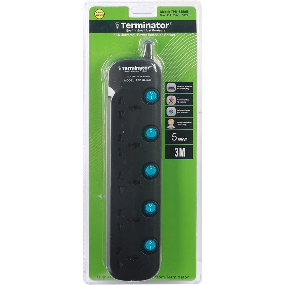 Extension 5G\/3M TPB 625AB Universal Socket Black Terminator - 1