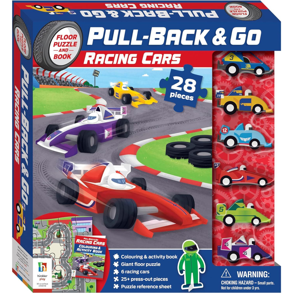 مجموعة سيارات السباق HINKLER Pull Back & Go Kit - 1