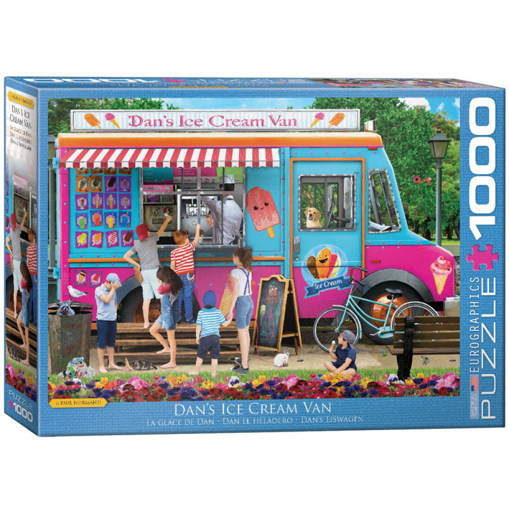 Puzzle EuroGraphics Dan's Ice Cream Van By Paul Normand, 1000pcs - 1