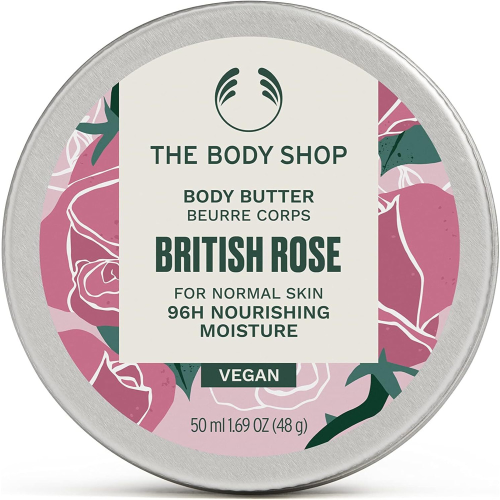 The Body Shop British Rose Instant Glow Body Butter, 1.7 oz. - 1