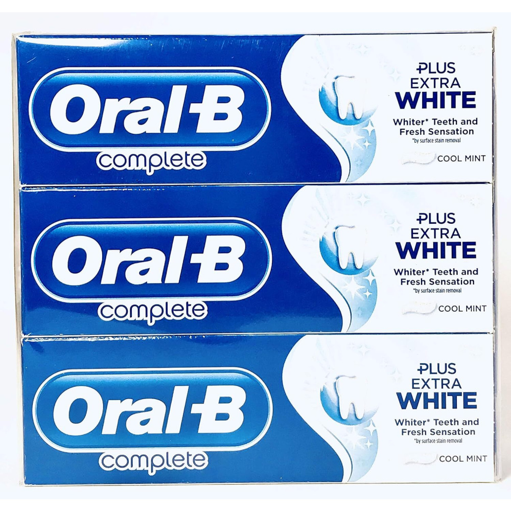معجون أسنان أورال-بي كومبليت إكسترا وايت، 3 × 75 مل - 1