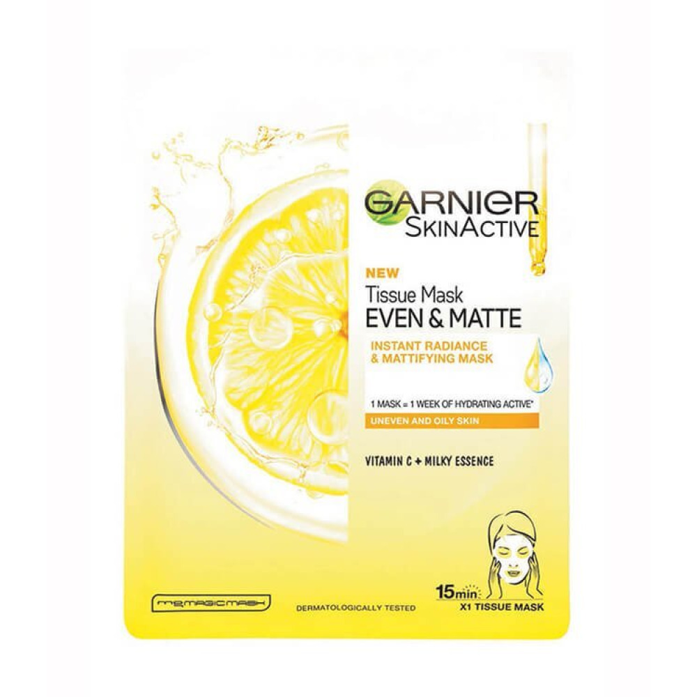 Garnier Тканевая Маска Ровная И Матовая 28 г - 1