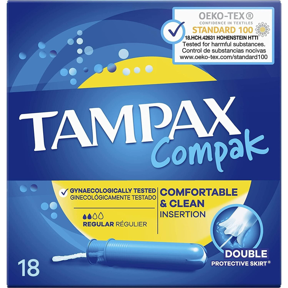 تامباكس كومباك عادي، 18 سدادة قطنية - 1