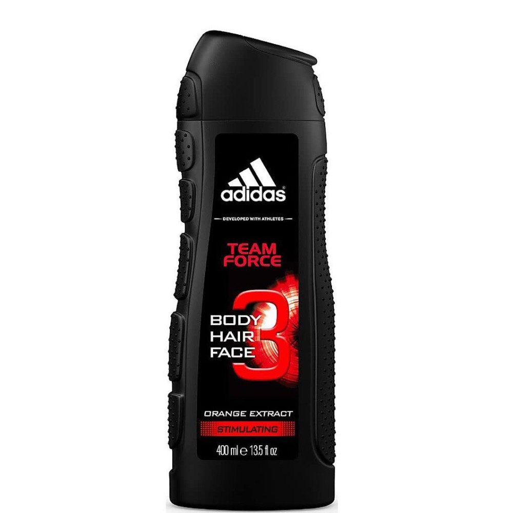 Adidas Team Force 3-В-1 ГЕЛЬ Для душа Для Тела, ВОЛОС И лица, 400 мл - 1