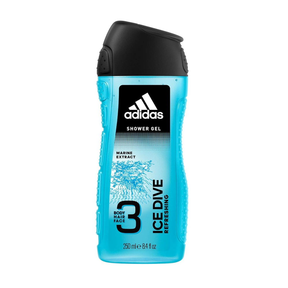 Adidas Sport Sensation Ice Dive 3 in 1 Shower Gel for Men, 250 ml - 1