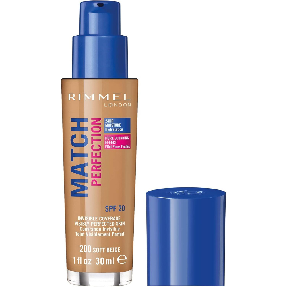 Rimmel London Match Perfection Foundation #200 - Soft Beige 30 ml - 1