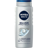 Nivea Men Shower Gel for Body, Face & Hair Bottle, Silver Protect, 500 ml - 1 miniature