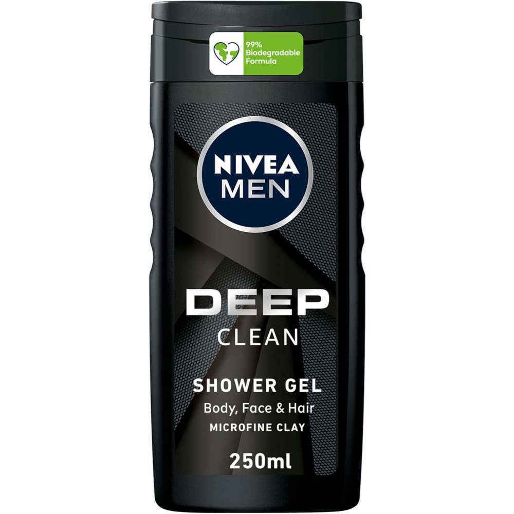 Nivea Men 3 in 1 Shower Gel Body Wash, 250 ml - 1