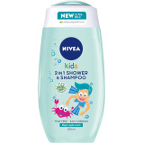 Nivea Kids 2 in 1 Shower & Shampoo Bath, Bio Aloe Vera Apple Scent, 250 ml - 1 miniature
