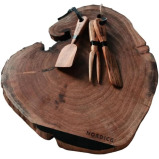 Nordico Wooden Cheese Board Set, Irregular shape - 1 miniature