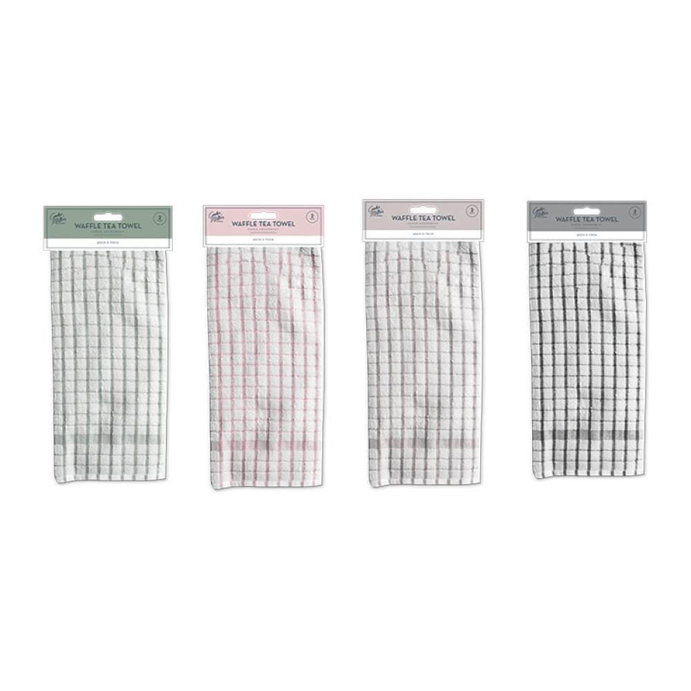 منشفة الشاي تيري من كوك آند ميلر، فائقة الامتصاص، سريعة الجفاف، متنوعة - 1