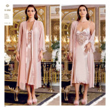 طقم ملابس نوم ساتان من HIDDEN BEAUTY LINGERIE، وردي، مقاس XL - 1 miniature