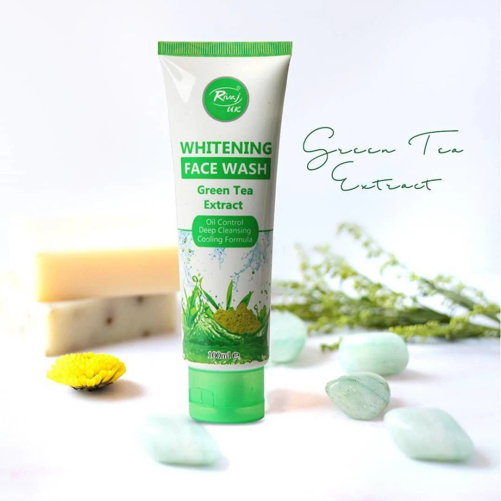 Rivaj uk Green Tea Extract Whitening Face Wash 100 мл - 1