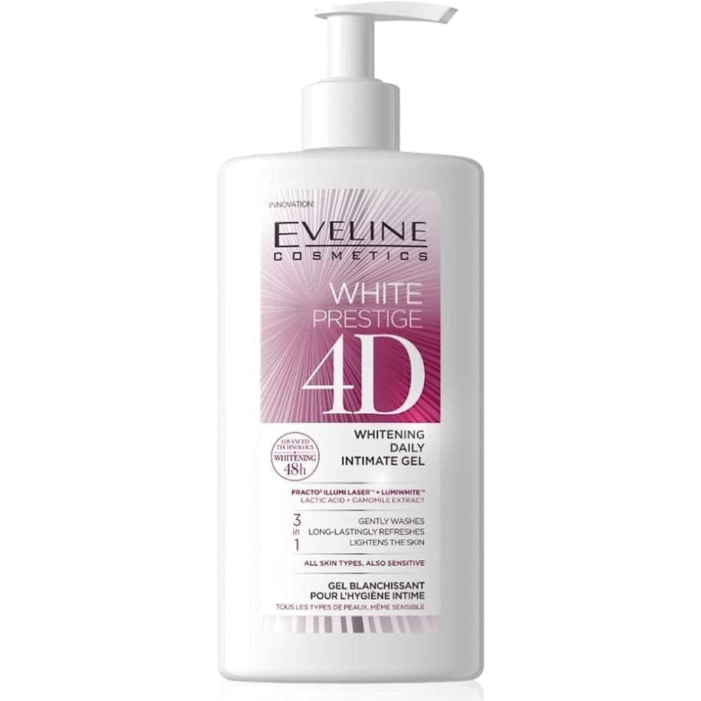 Eveline Cosmetics White Prestige 4D Whitening Daily Intimate Gel, 250 ml - 1