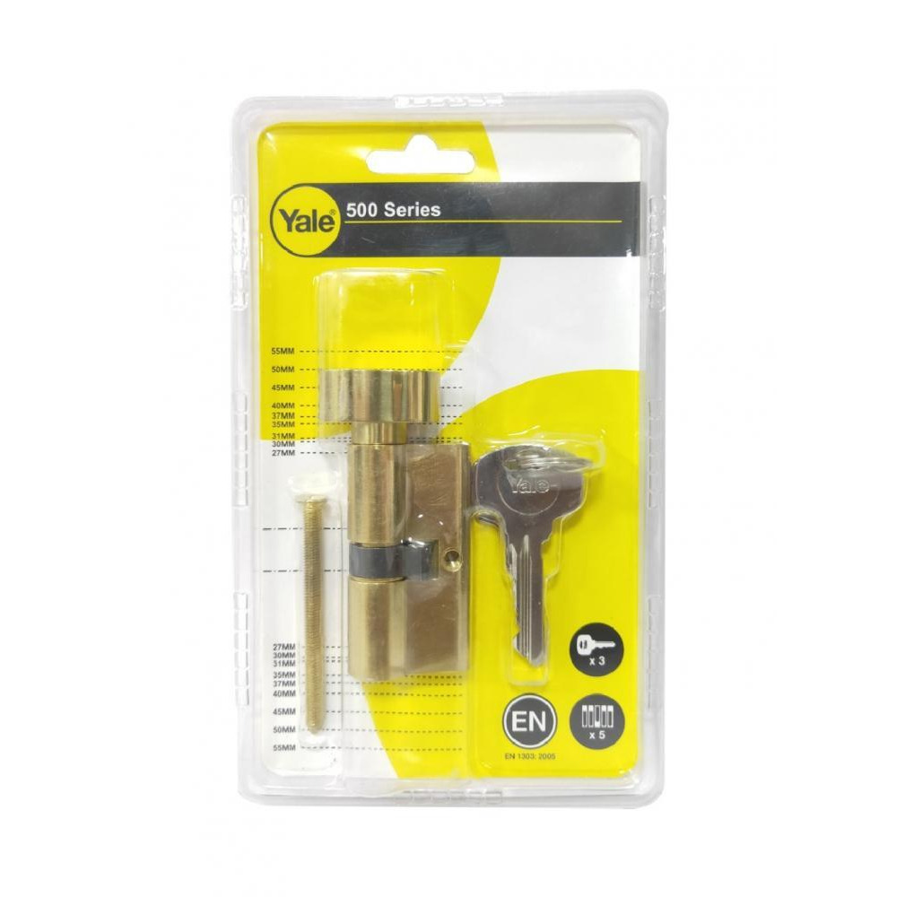 Yale Cylinder 3535 mm With Knob Pb - 1