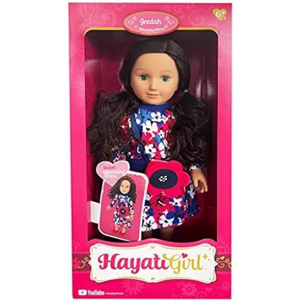 Hayati Girl / Fashion Doll Jeedah In Blooming Dress 18 Inches, Blue/Red, Tp100322 - 3