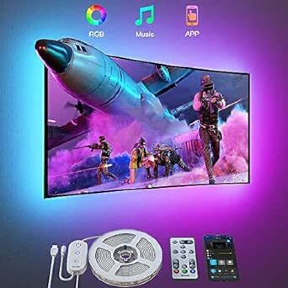 Светодиодная ПОДСВЕТКА GOVEE TV, СВЕТОДИОДНАЯ ПОДСВЕТКА 10 Футов (3 МЕТРА) для Телевизора с Приложением И Пультом Дистанционного Управления, СИНХРОНИЗ - 1