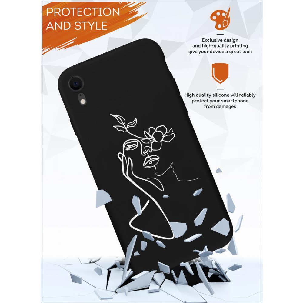 غطاء واقٍ لهاتف apple Iphone xr للوجه والزهور أبيض - 3