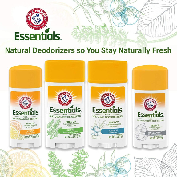 Купить Дезодорант ARM & Hammer Essentials Natural Fresh — БЕЗ Алюминия,  ДЛИТЕЛЬНАЯ Защита, 71 г в Дубае онлайн | Лучшие цены в ОАЭ | WEE (00130443)