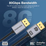 كابل PROMATE Dplink-16K 16K@60Hz High Definition Display PORT 2.0 - 5 miniature