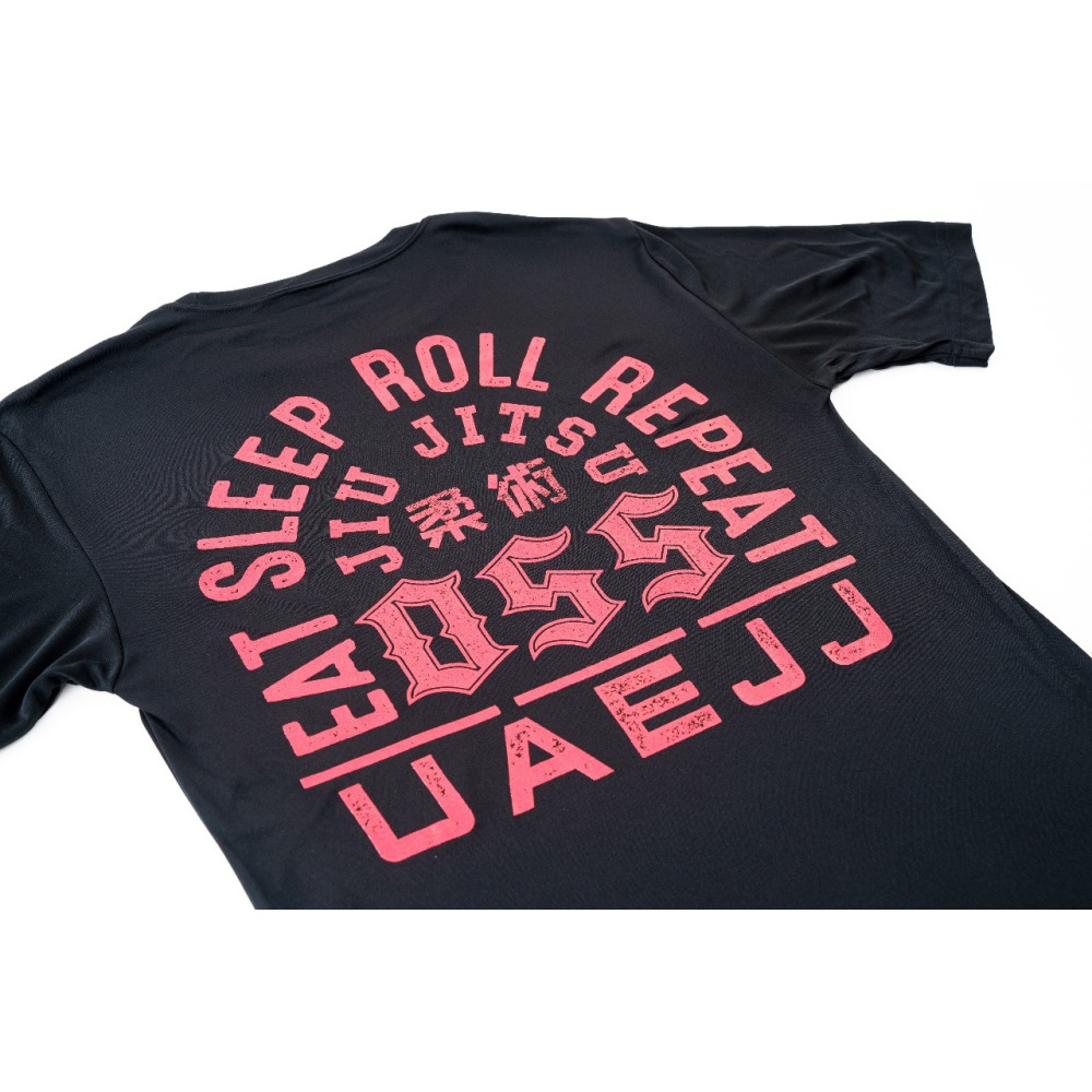 T-Shirt UAEJJ Jiu Jitsu Eat and Sleep Falcon for Kids, Black, size YL - 3