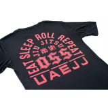 T-Shirt UAEJJ Jiu Jitsu Eat and Sleep Falcon for Kids, Black, size YL - 3 miniature