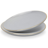 Fissman 2-Piece Plates Firmina Gray 21cm New Bone China - 1 miniature