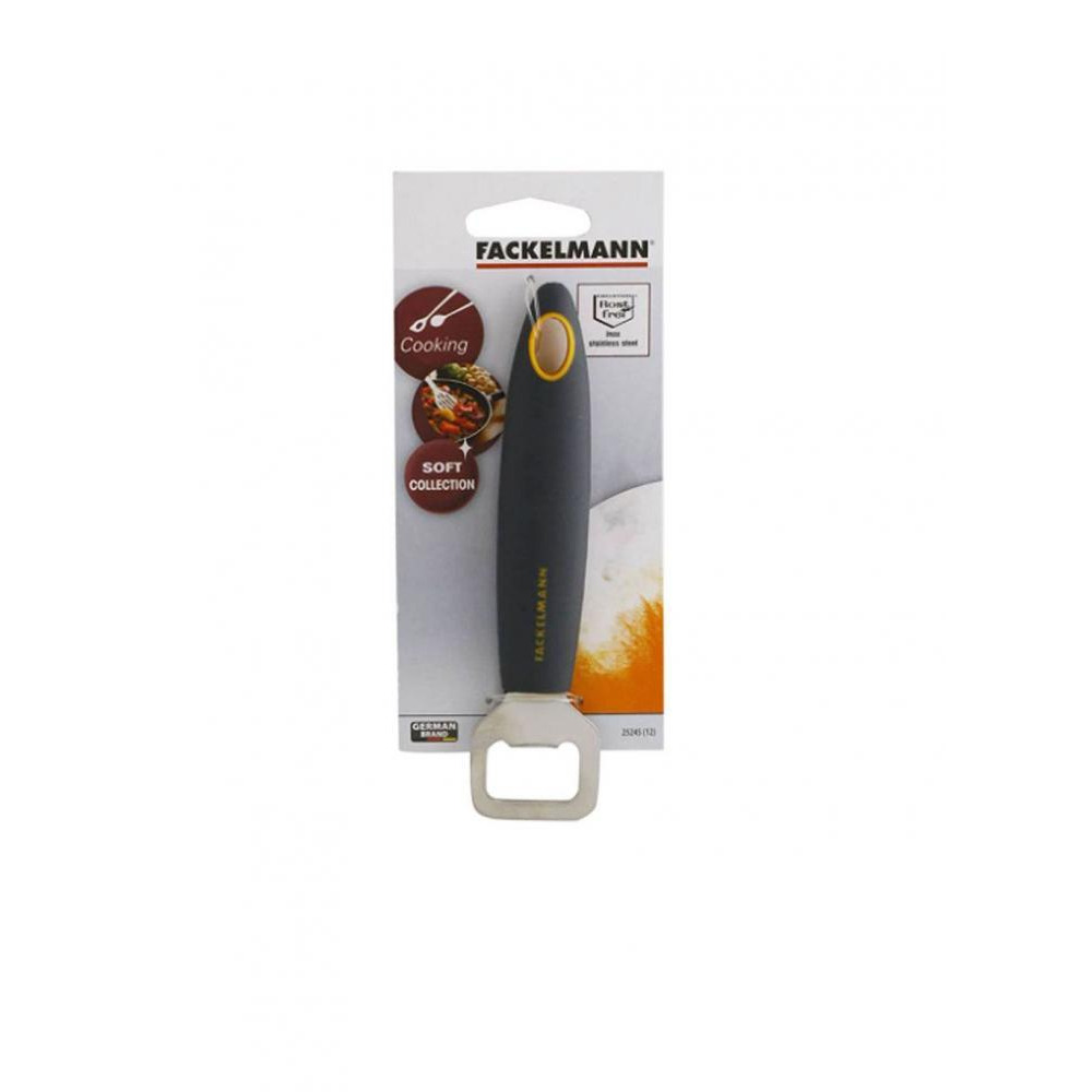 Fackelmann Stainless Steel Bottle Opener, Soft Grip - 1