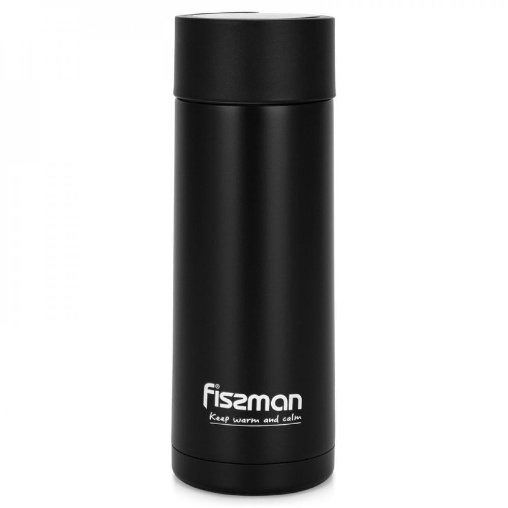 Fissman Double Wall Vacuum Flask 390ml Black (Stainless Steel) - 1