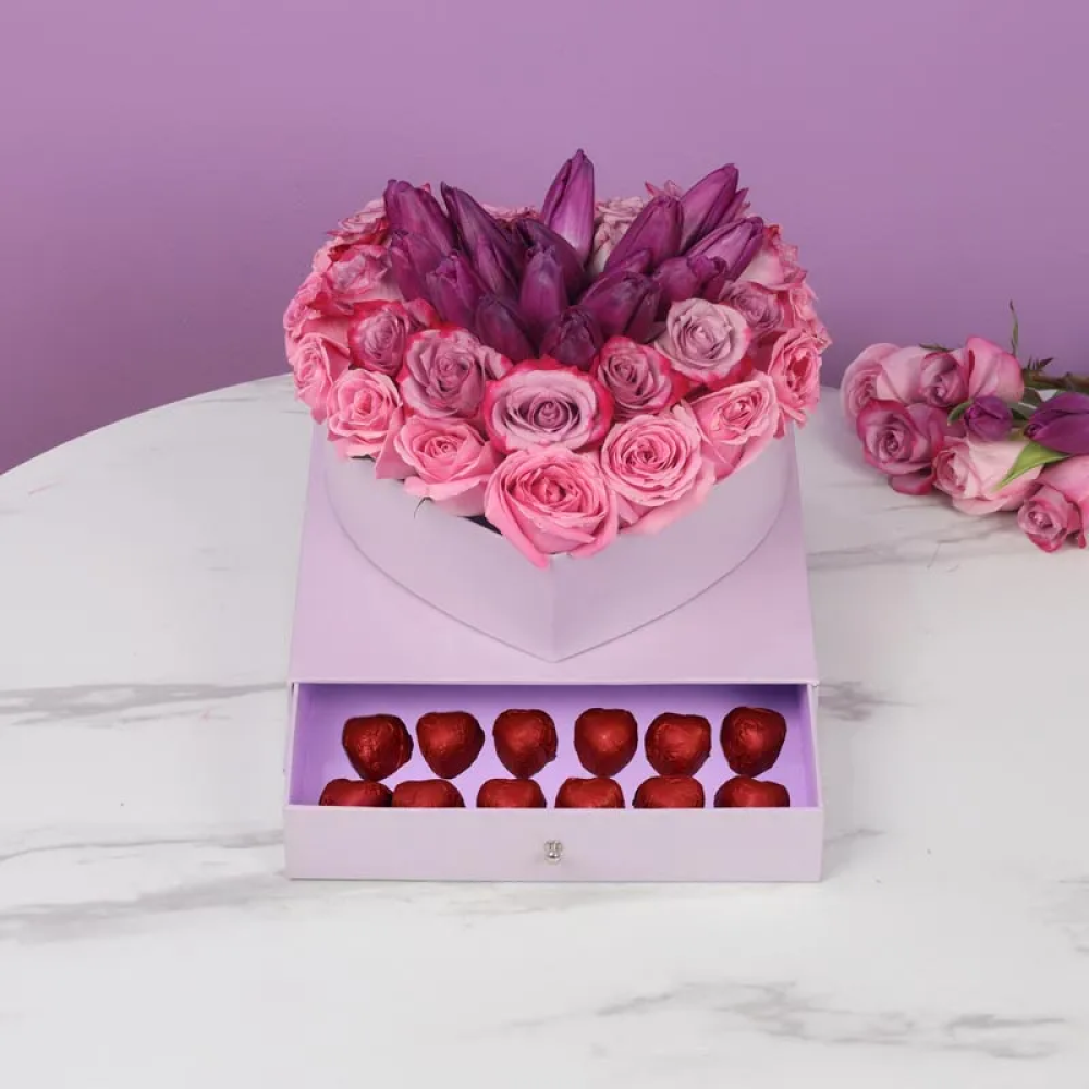 Shades of Love Tulips and Roses - 1