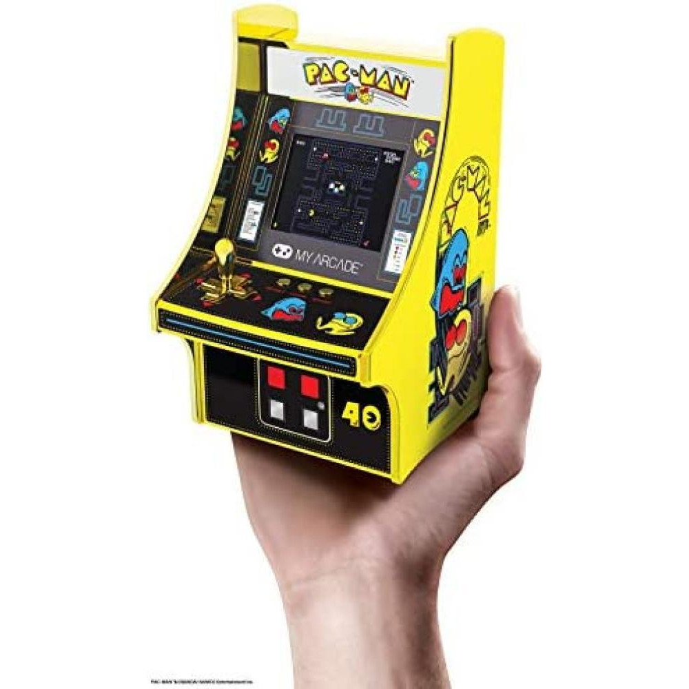 My Arcade Pac-Man 40th Anniversary Micro Player, Fully Playable, 6.75 Inch Collectible, Full Color, Gold Plated, Battery or Micro USB Powered (DGUNL-3 - 2