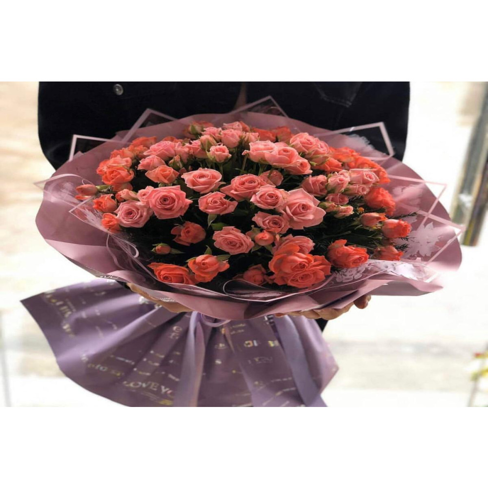 باقة ورد وردية مثالية لعيد الميلاد - 1