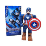 Robot Action Toy Captain America, 360 degree rotation, sound and light effect, 25cm - 1 miniature