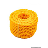 Wellington Cordage 12" x 50 Yellow Poly Rope - 3 miniature
