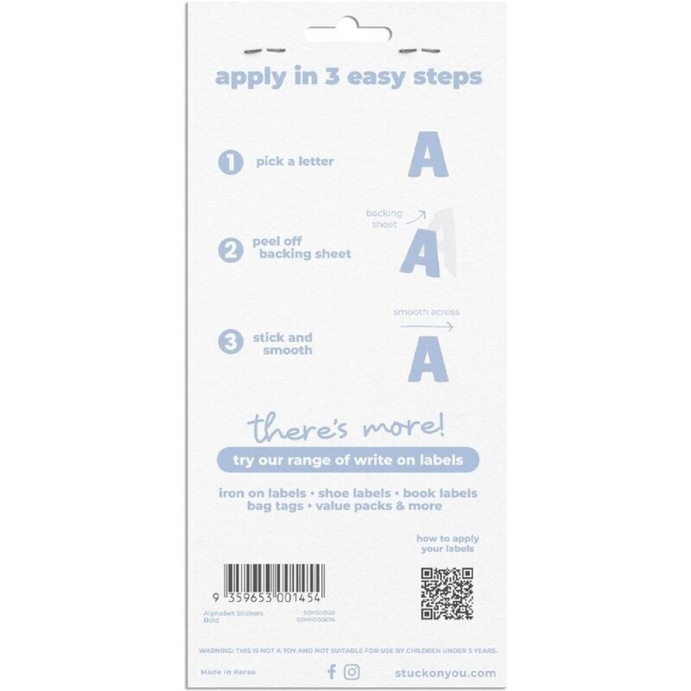 Наклейки с Буквами Алфавита Stuck ON you novelry, Включают несколько НАБОРОВ БУКВ АЛФАВИТА, Можно мыть в посудомоечной Машине - 2