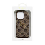 Guess Pu Leather Case With 4g Metal Logo Iphone 15 Pro Brown - 2 miniature