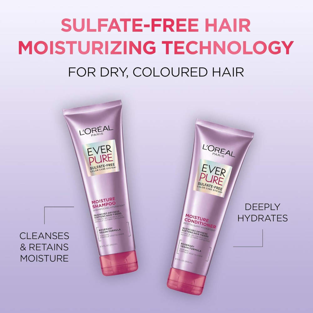 L'oreal Paris Everpure Увлажняющий Кондиционер Без СУЛЬФАТОВ, 250 МЛ (8,5 ЖИДКИХ унций) - 2