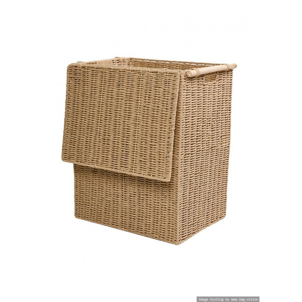 Homesmiths Small Laundry Hamper with Handle 40 x 30 x 52 cm “ Brown - 2