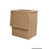 Homesmiths Small Laundry Hamper with Handle 40 x 30 x 52 cm “ Brown - 2 miniature