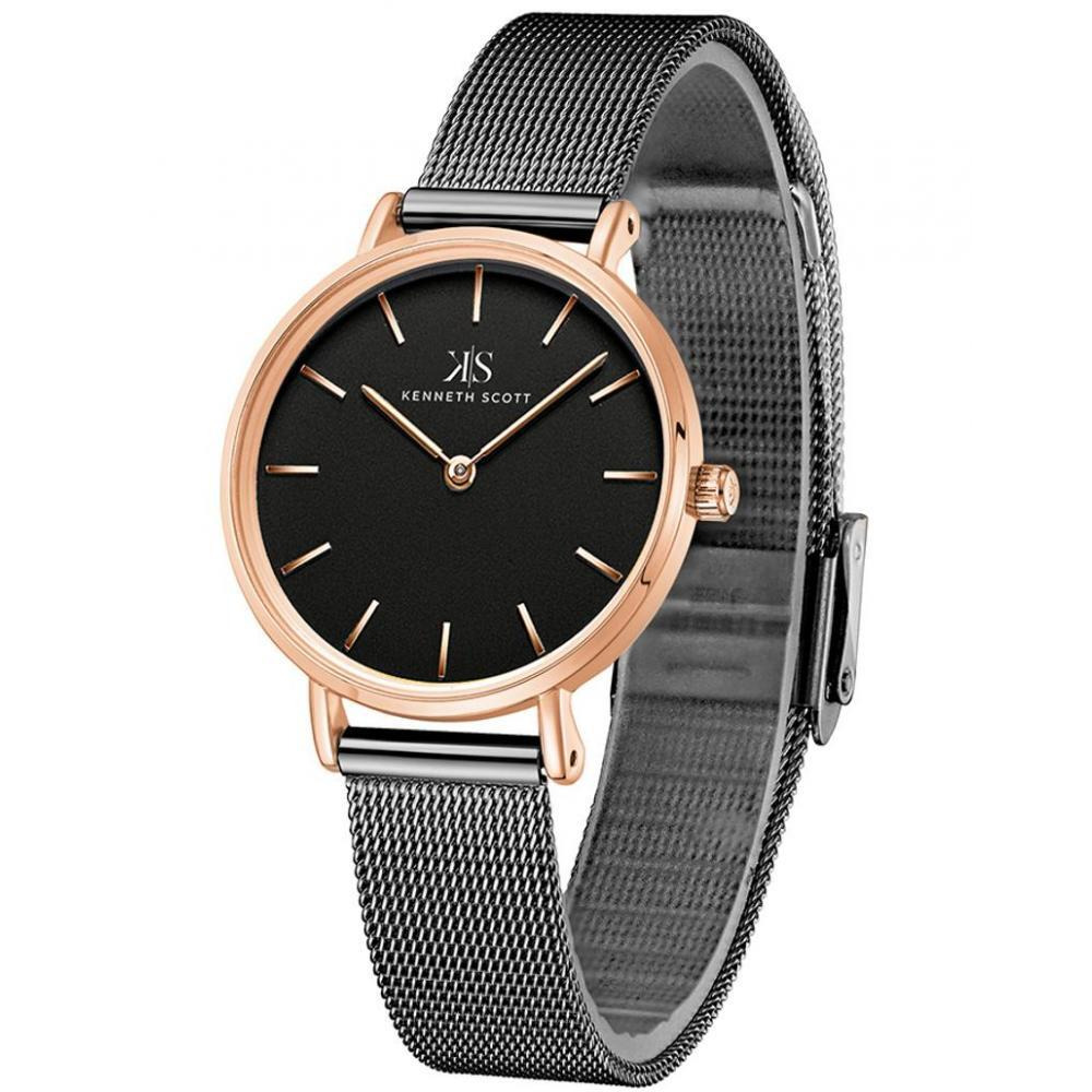 Kenneth Scott Women's Black Dial Analog Watch - K22519-KMBB - 2