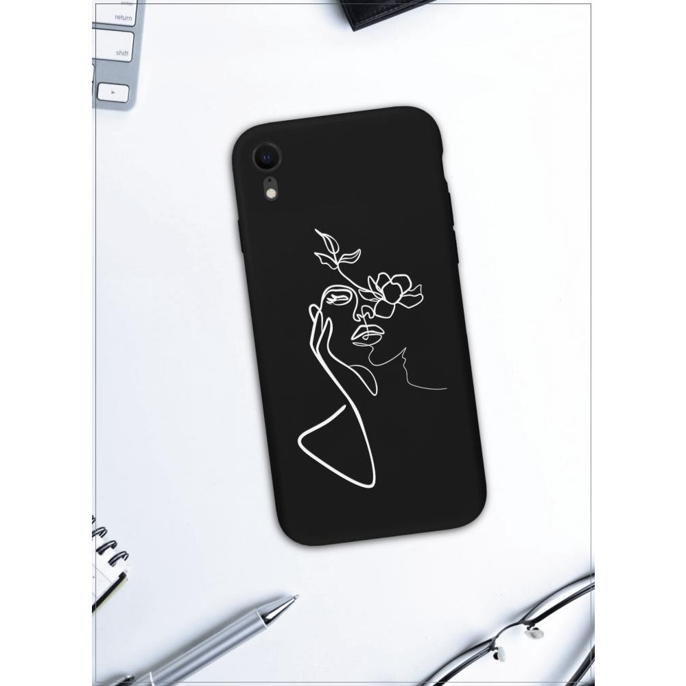 غطاء واقٍ لهاتف apple Iphone xr للوجه والزهور أبيض - 4