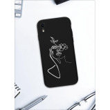 غطاء واقٍ لهاتف apple Iphone xr للوجه والزهور أبيض - 4 miniature