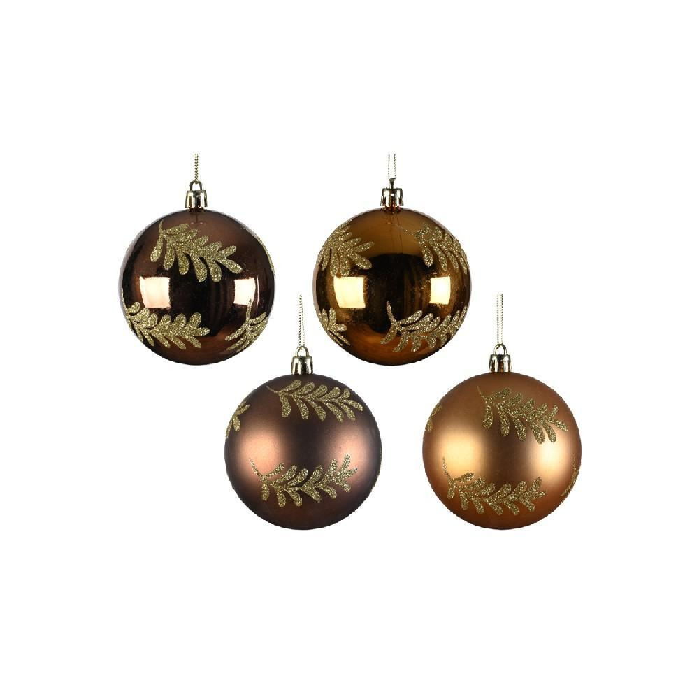 Kaemingk Decoris 8 cm Bauble On Wire Shatterproof Shiny, Matt \& Glitter Assorted 1 Piece - 1