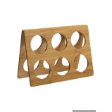 RTA 6 Bottle Foldable Bamboo Wine Rack - 3 miniature