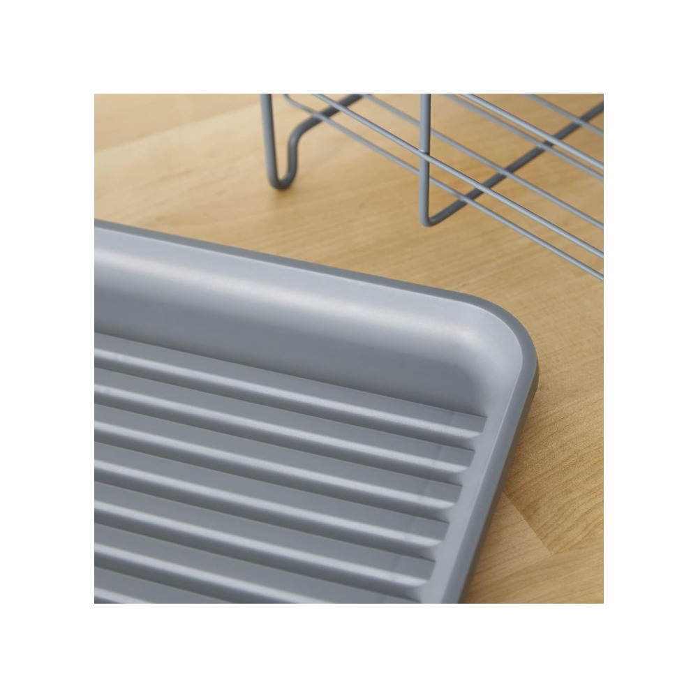 Swan SWKA5062GRYN Nordic Dish Rack with Removable Cutlery Basket, Grey - 5